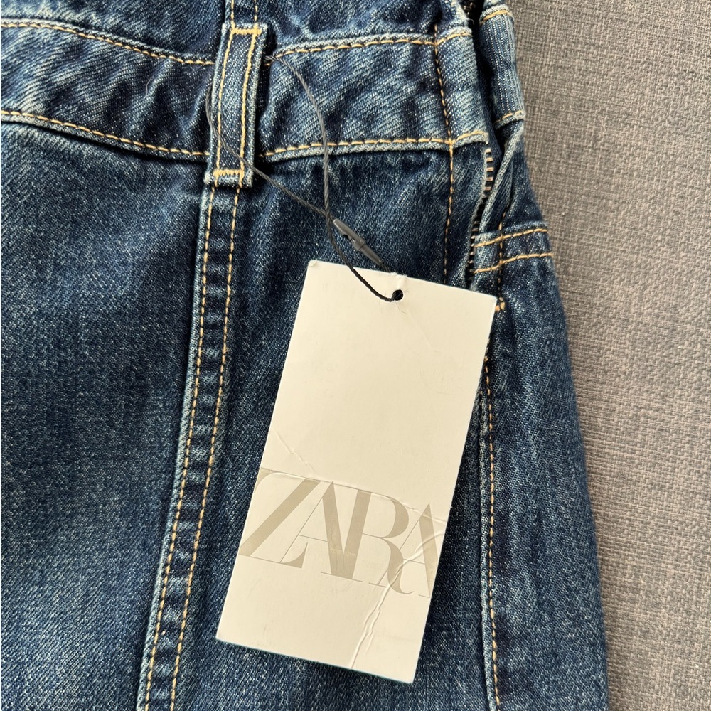 Zara Long Denim Jumpsuit